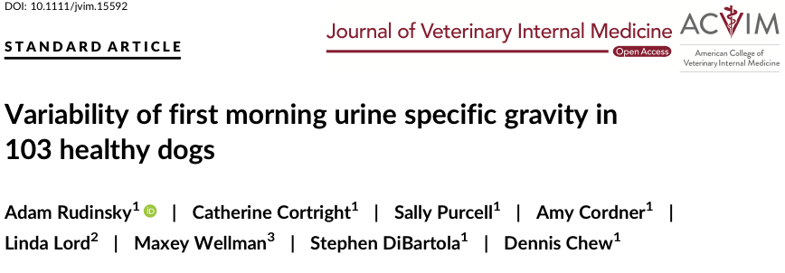 Variabilità del peso specifico urinario in cani sani